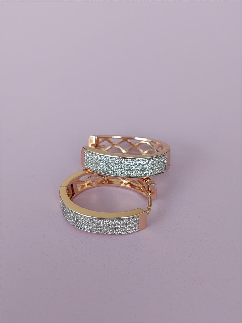XUPİNG Ring Stone Silver Gold Küpe+i