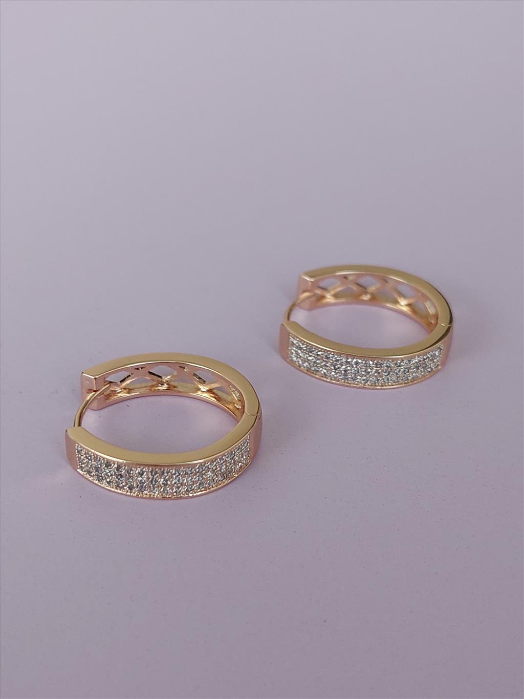 XUPİNG Ring Stone Gold Küpe+i