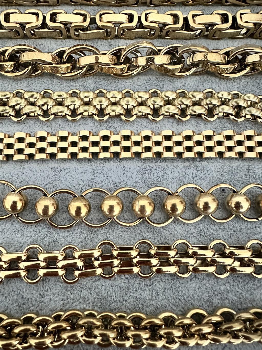 ÇELİK İnce Halka Geçmeli Gold Bileklik (18-23cm)+i