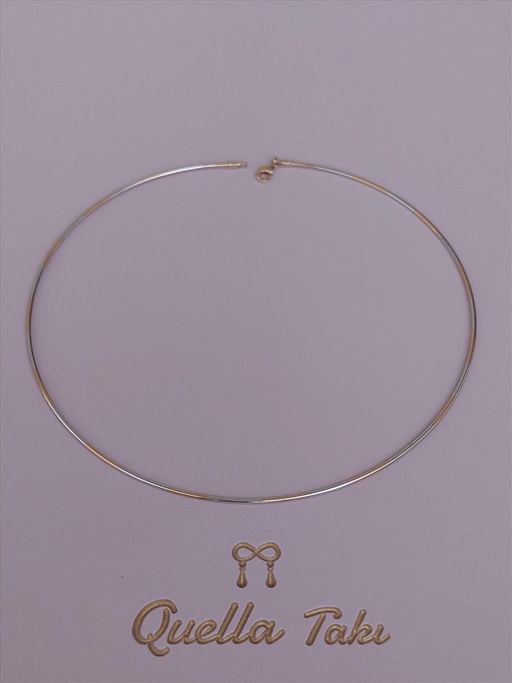 XUPİNG Thin Choker Gold-Silver Kolye