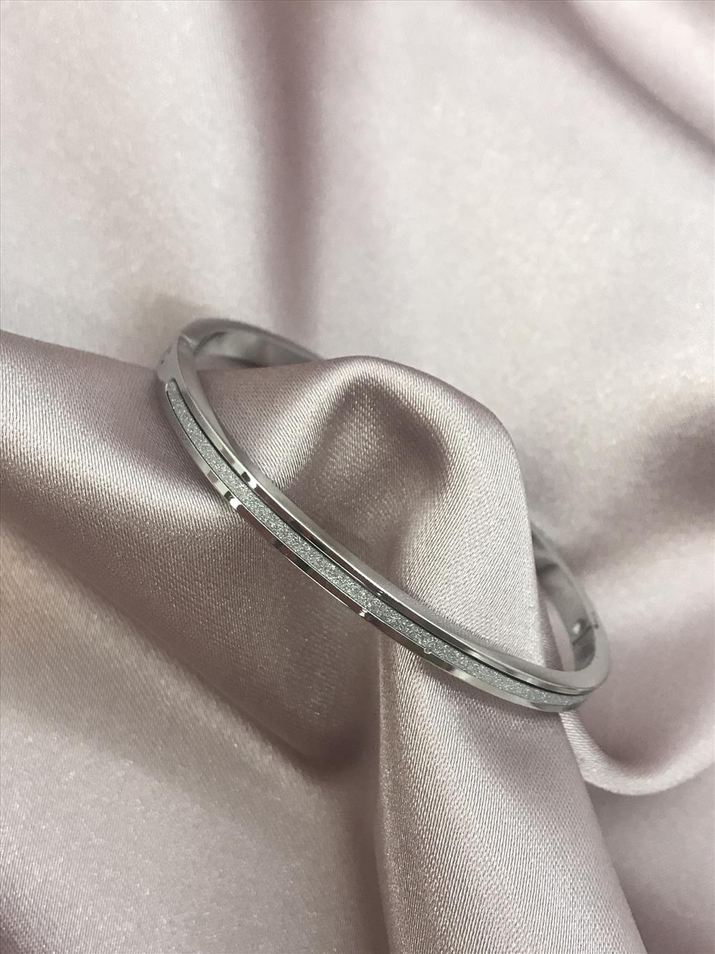 ÇELİK Sedef Sim Silver Kelepçe Bileklik (Çap: 6cm)+i