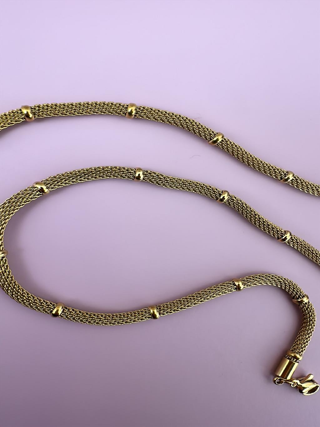 ÇELİK Hasır Topçuk Gold Kolye+i