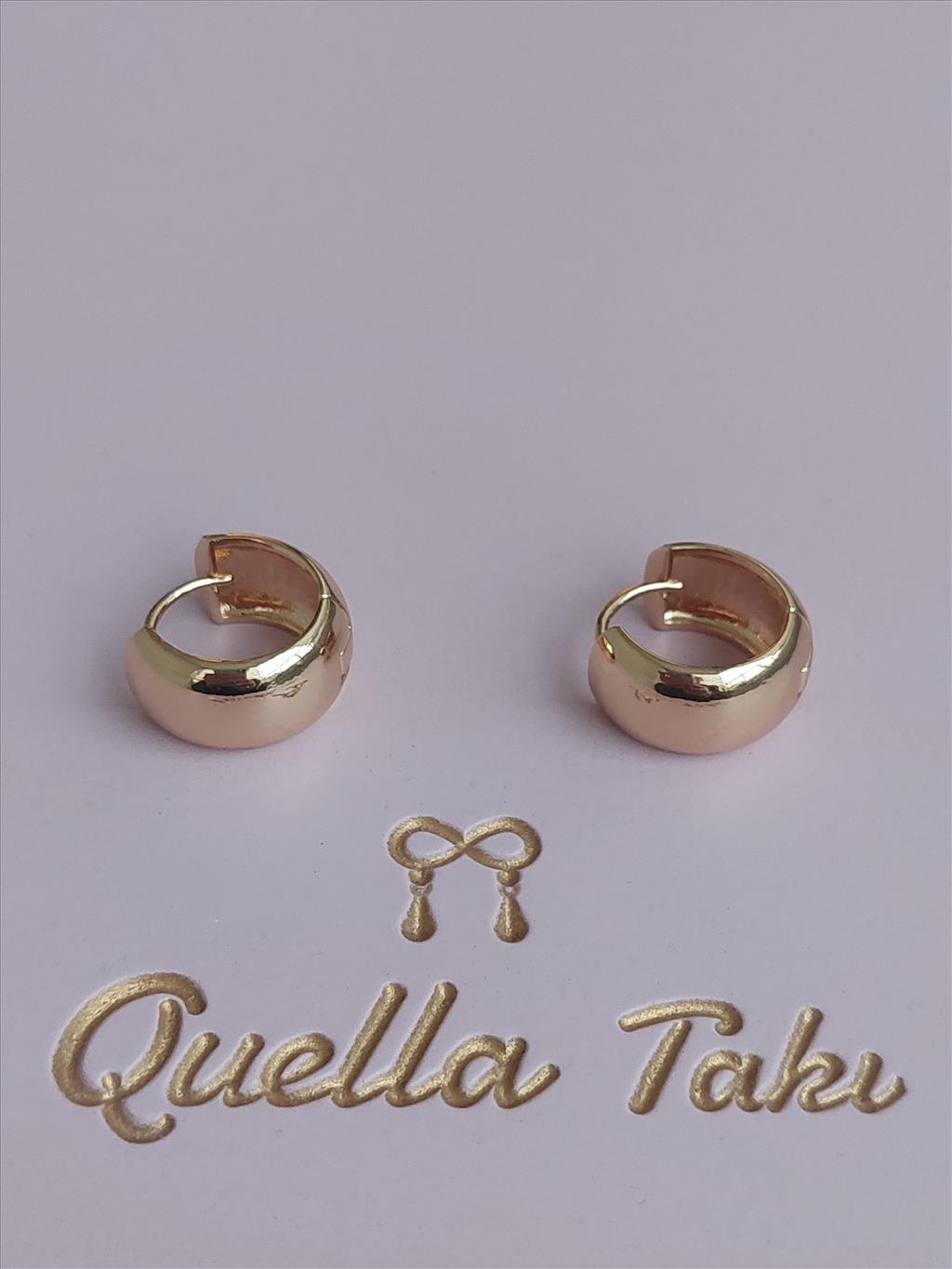 ÇELİK Orta Bombe Gold Küpe (1,5 cm)+i