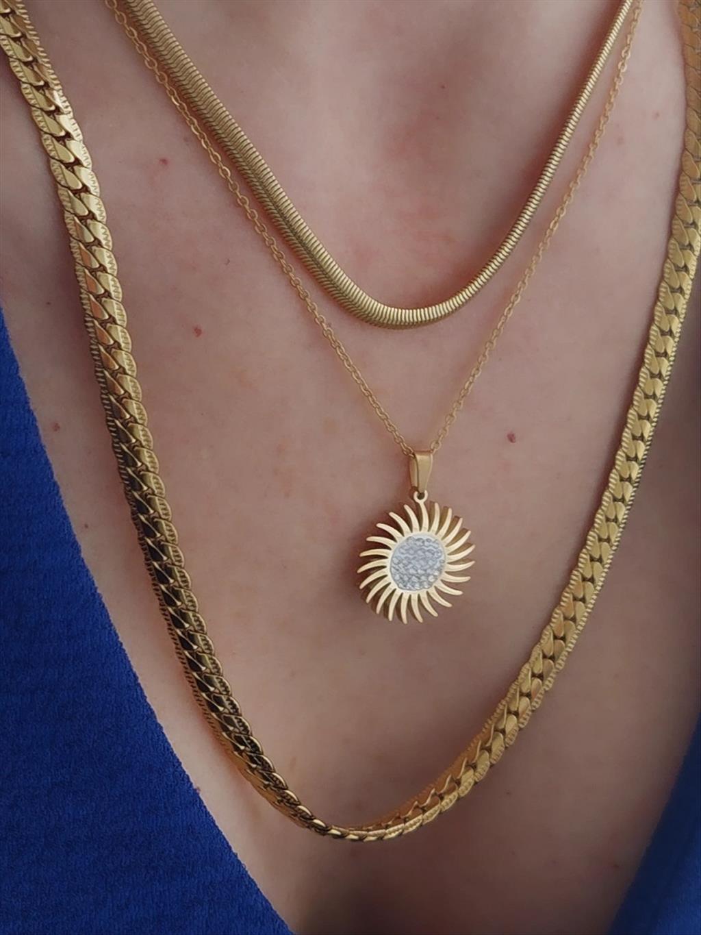 ÇELİK Uzun Örgü Gold Kolye(60-65 cm)+i