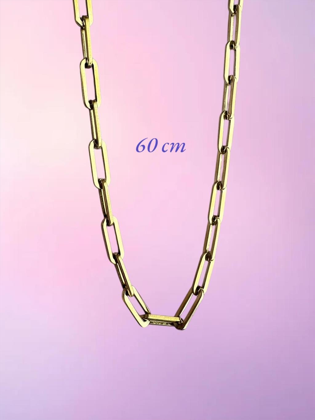 ÇELİK FİGARO Model Uzun Zincir Gold Kolye (60-65 cm)+i