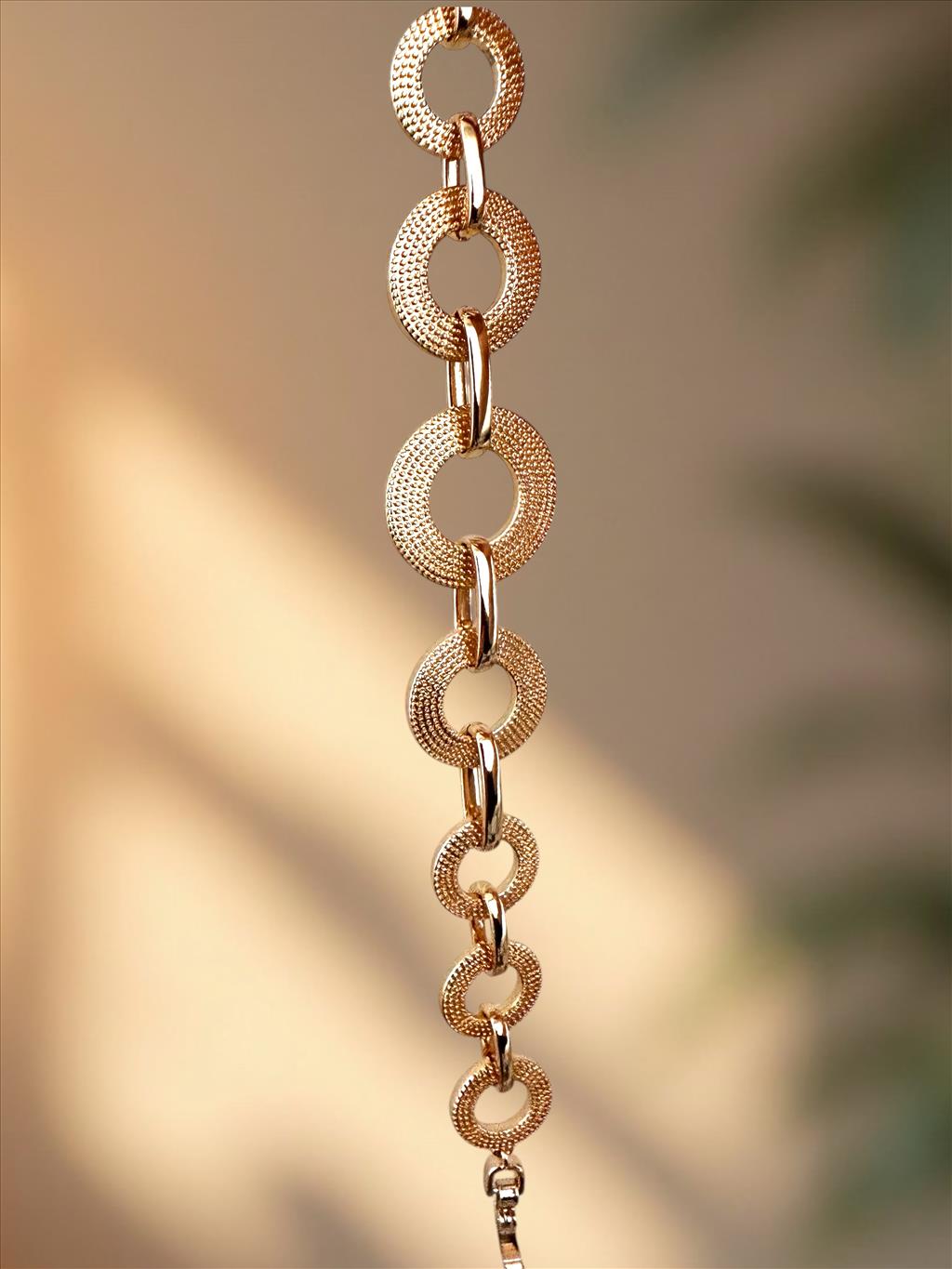 XUPİNG TASARIM DAİRE SIRALI SOFT ROSE-GOLD BİLEKLİK+i