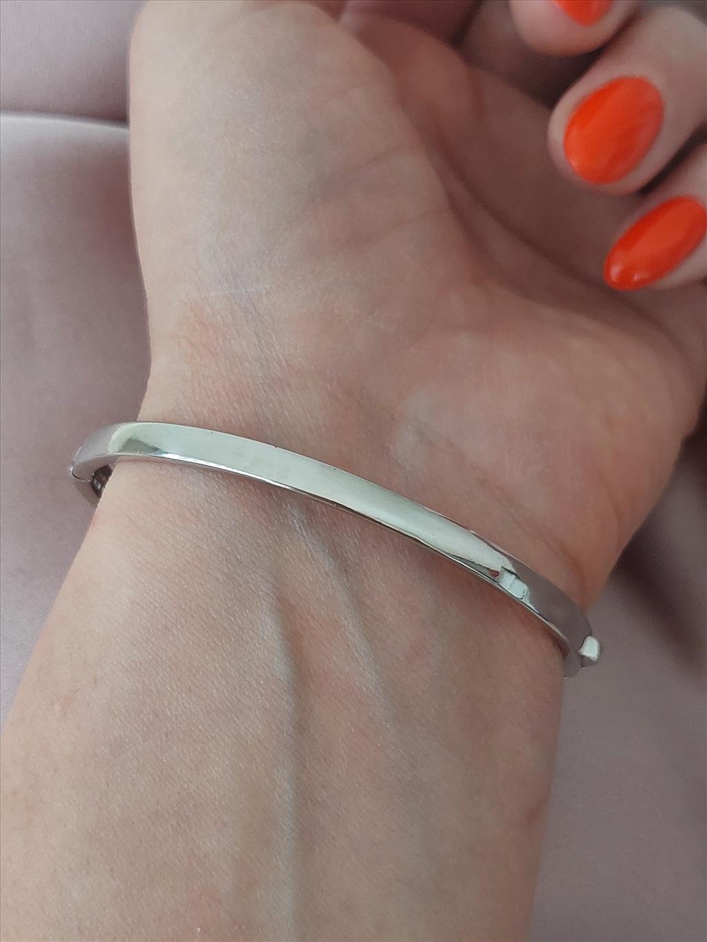 ÖZEL SERİ Marka Model X Zirkon Silver Bileklik (Çap: 6 cm-Çevresi: 18 cm)+i