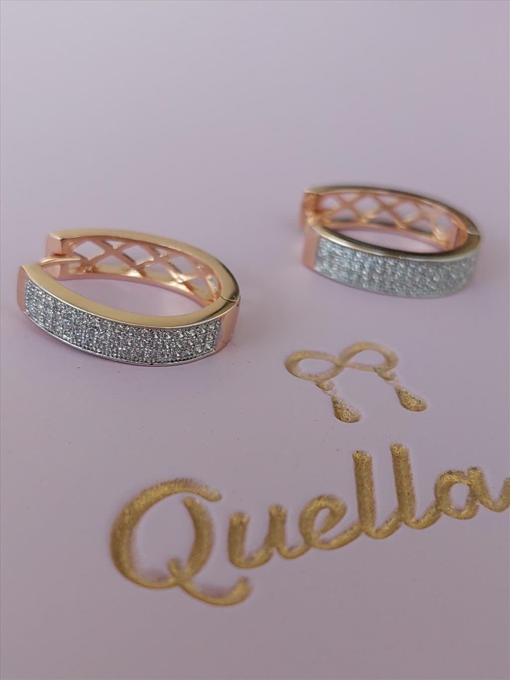 XUPİNG Ring Stone Silver Gold Küpe+i