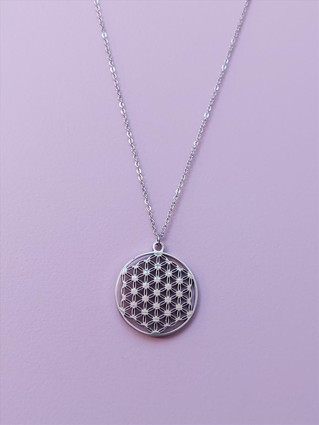 ÇELİK Yaşam Çiçeği Silver Kolye+i