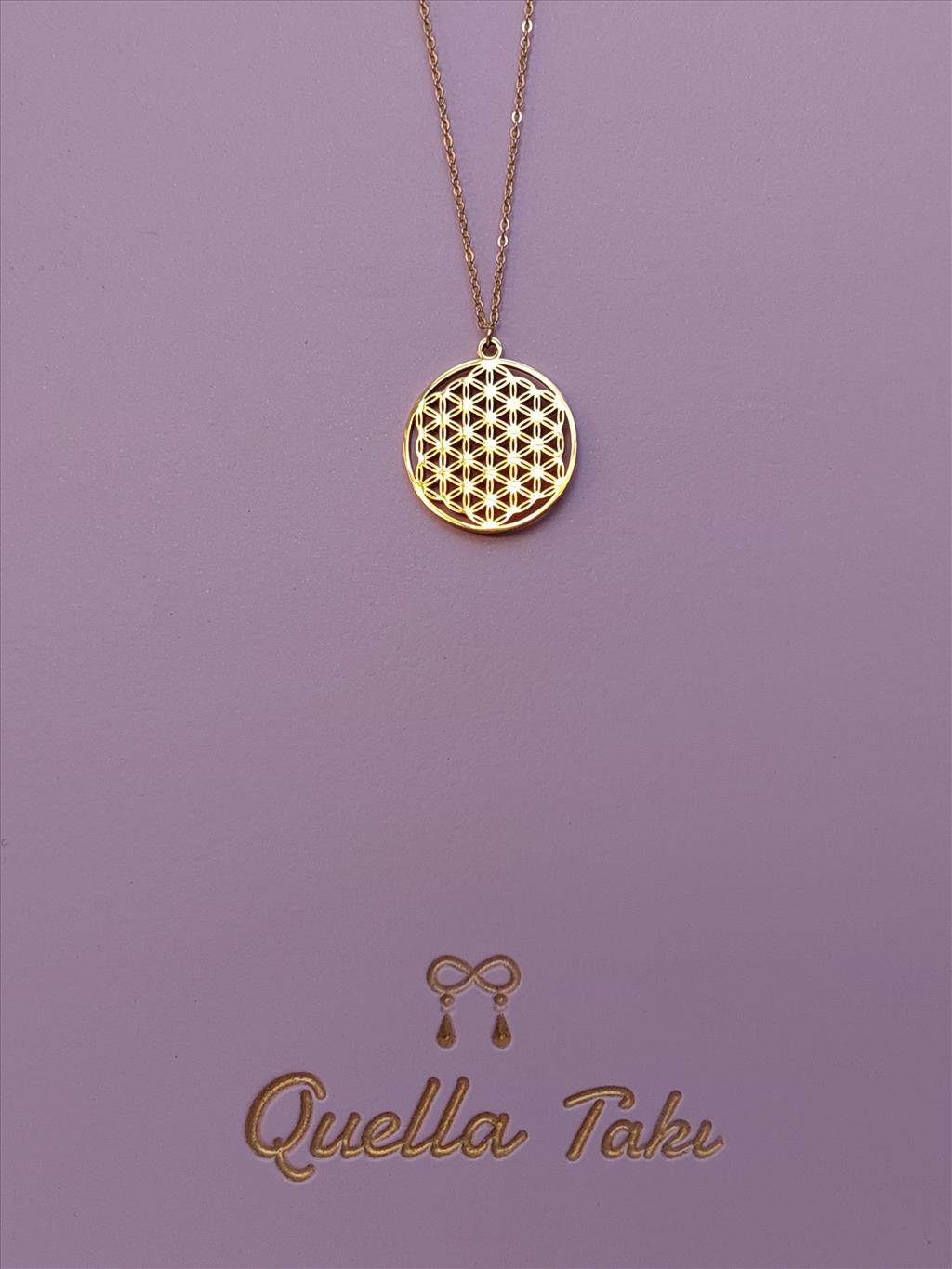 ÇELİK Yaşam Çiçeği Gold Kolye