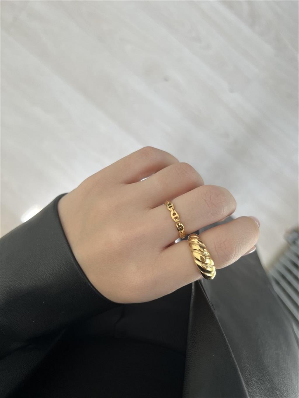 ÇELİK Burgu Gold Yüzük 