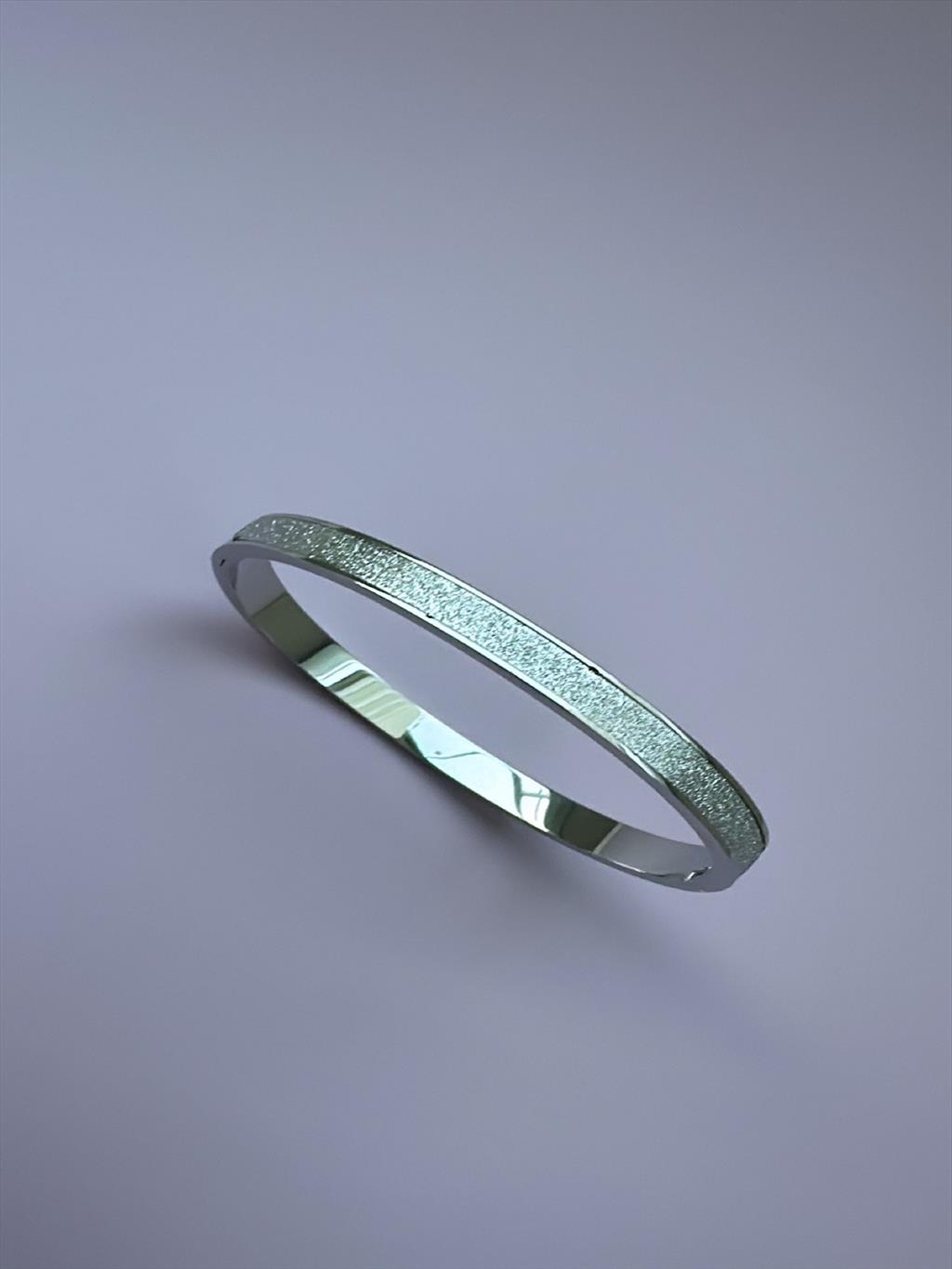 ÇELİK Kalın Sim Silver Kelepçe Bileklik (ÇAP: 6 cm)
