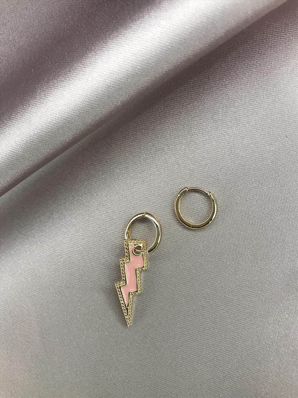 Pink Bolt Küpe+i