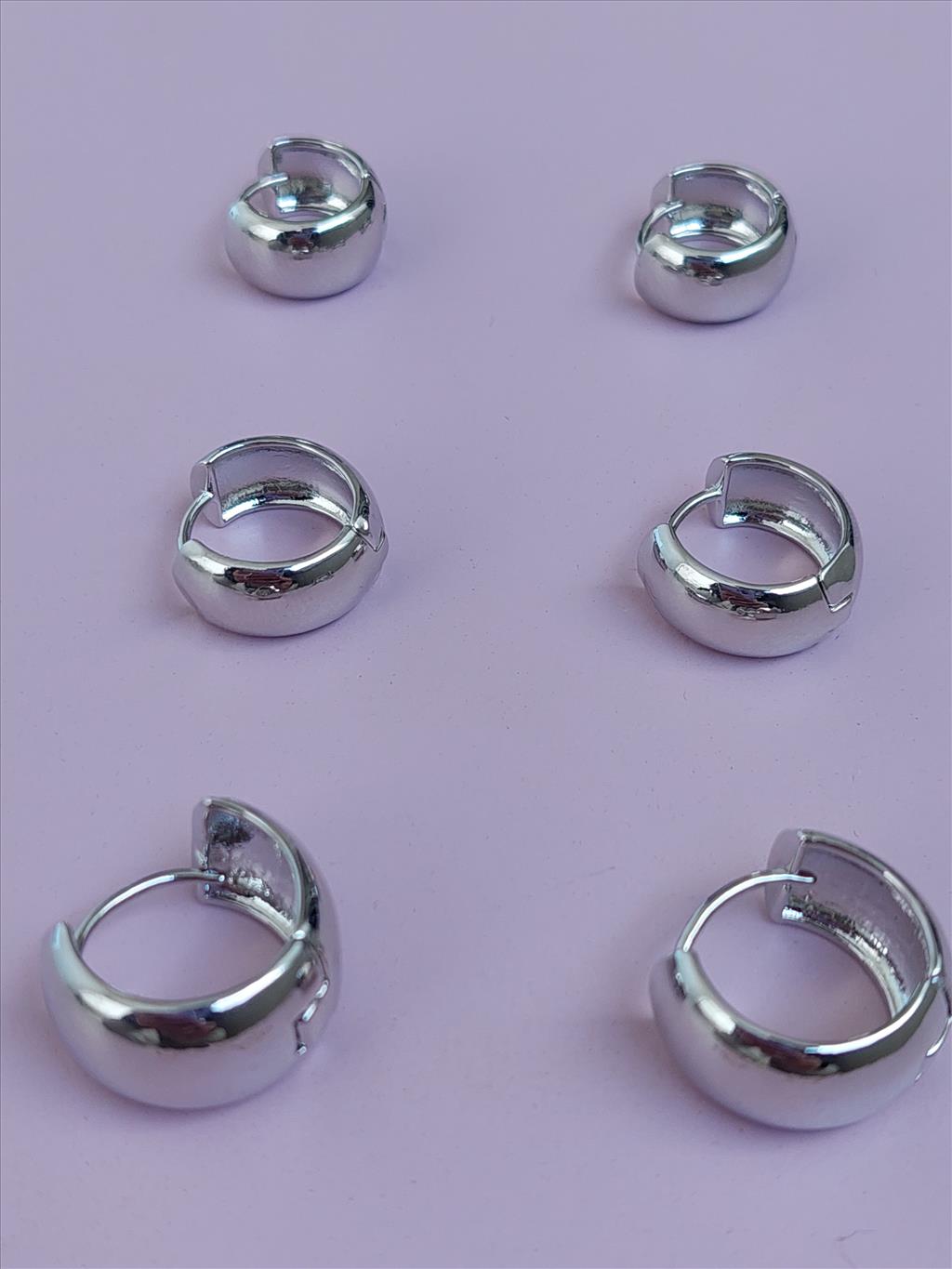 ÇELİK Büyük Bombe Silver Küpe (1,7 cm)+i