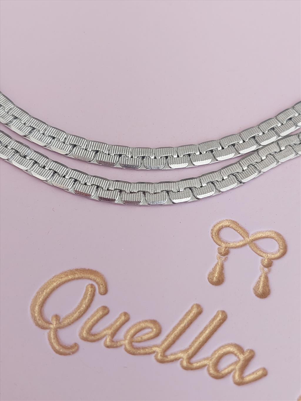 ÇELİK Uzun Yılan Derili Silver Kolye(60-65 cm)+i