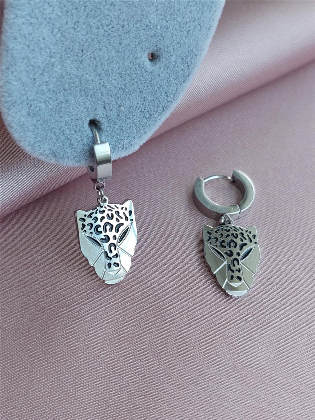 ÇELİK Aslan Silver Küpe+i