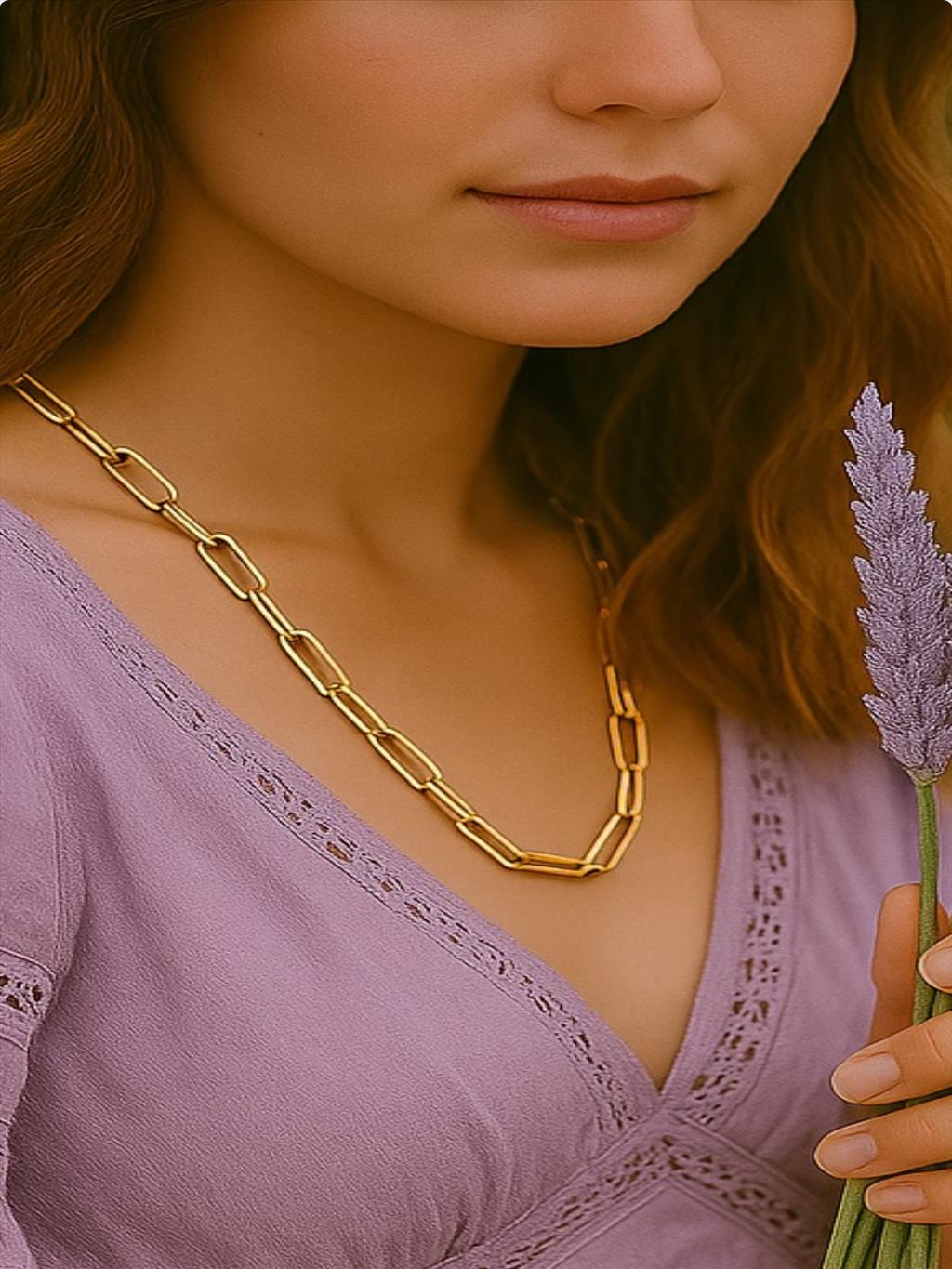 ÇELİK FİGARO Model Uzun Zincir Gold Kolye (60-65 cm)