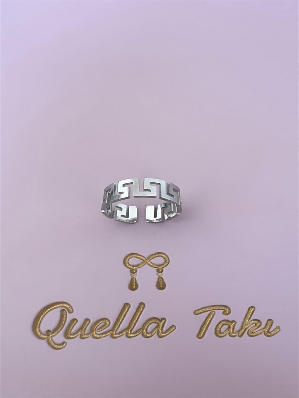 ÇELİK Grek Model Silver Yüzük (Ayarlanabilir)