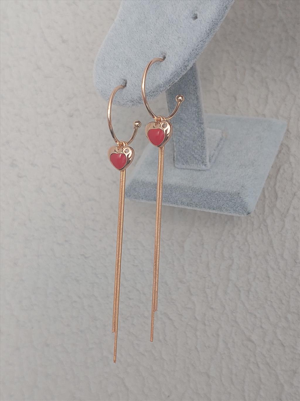XUPİNG Shaky Heart Soft Rose Küpe