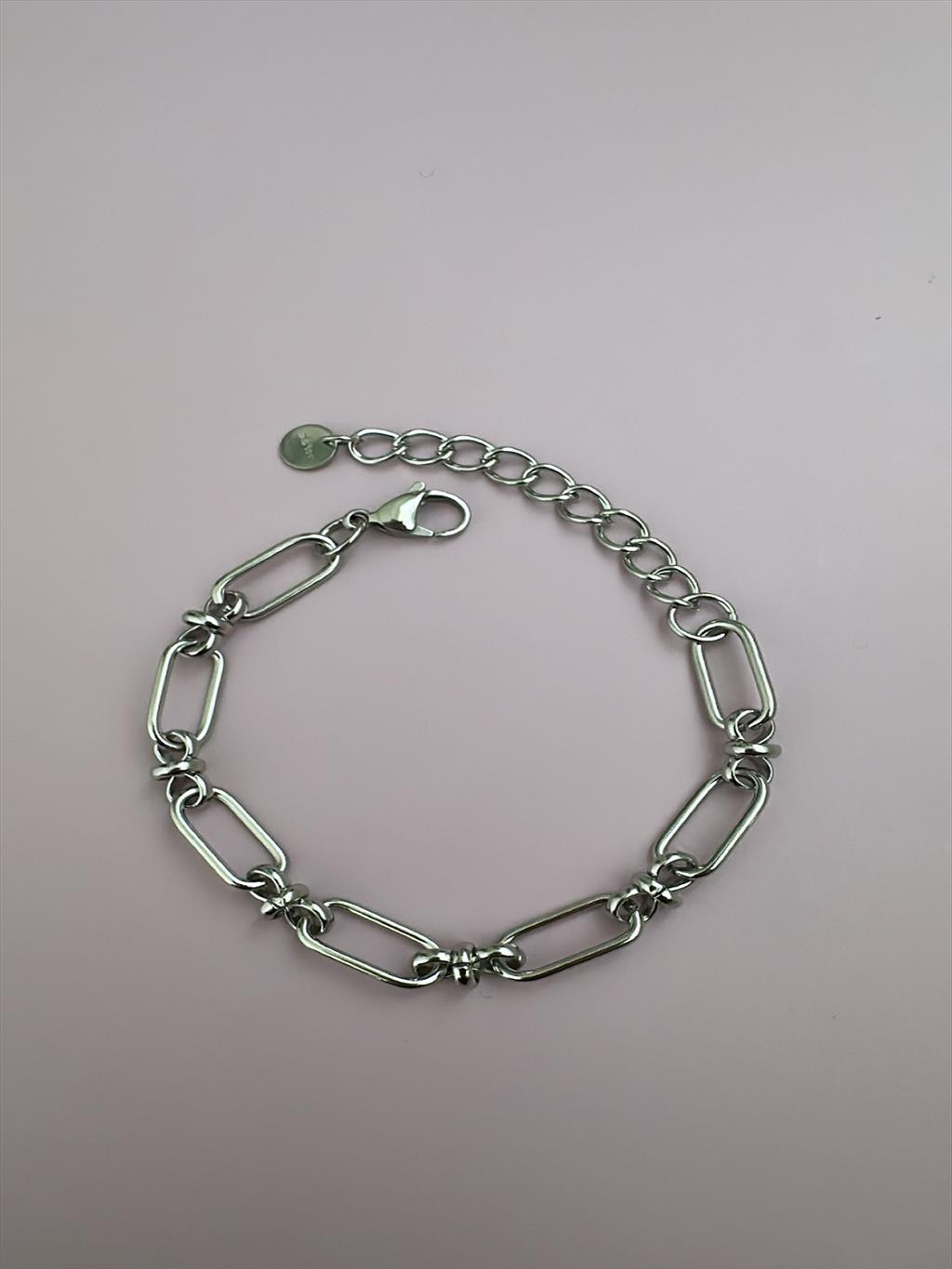 ÇELİK Çengel Model Silver Bileklik(18-23 cm)