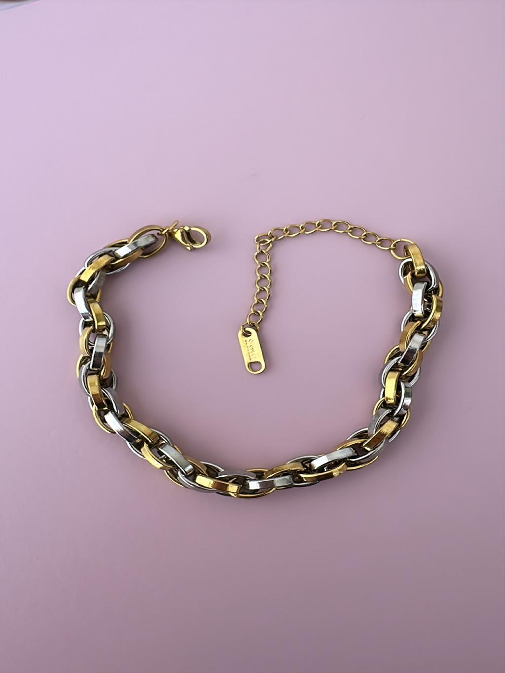 ÇELİK Mini İçiçe Sarmal Renkli Bileklik (17-22 cm)