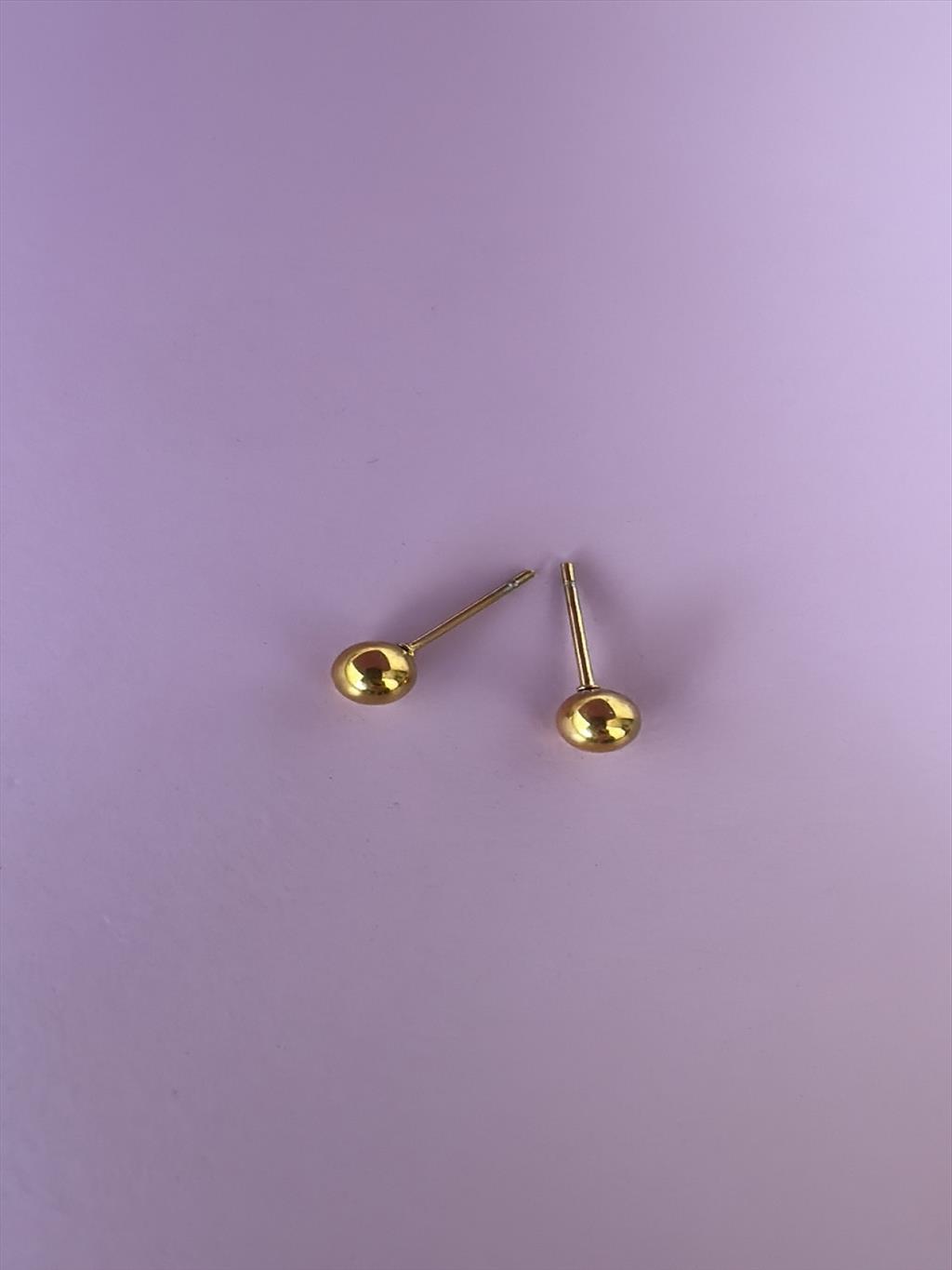 ÇELİK Mini Top Gold Küpe+i