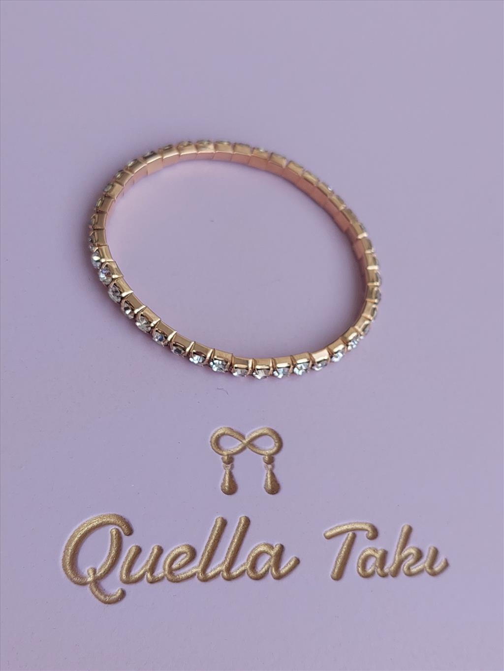 Lastikli Su Yolu Gold Bileklik (15-20 cm)+i