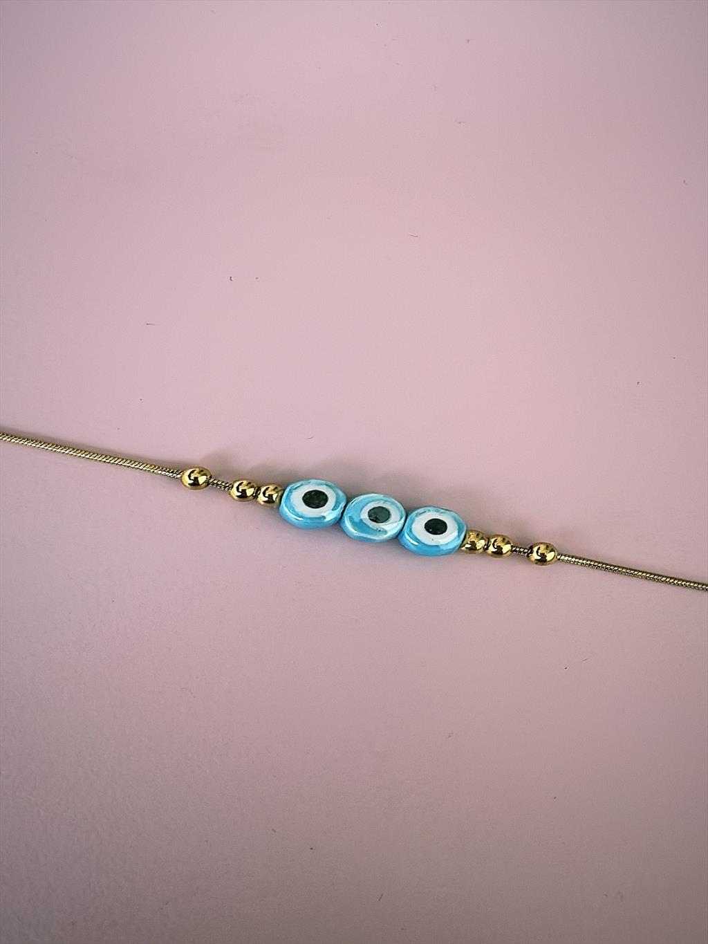 ÇELİK Nazar Boncuk Sıralı Halhal (20-24 cm)