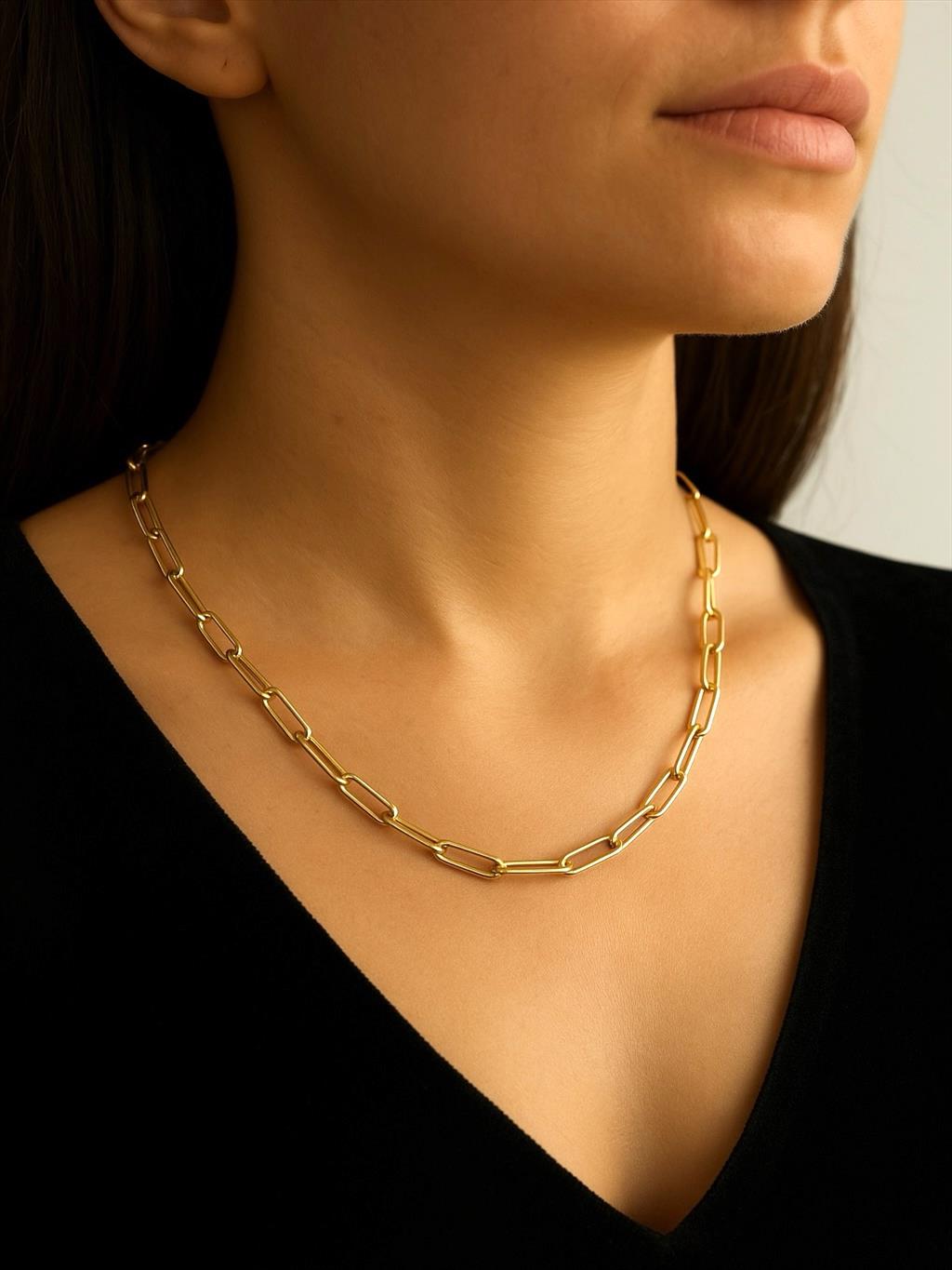 XUPİNG FİGARO Model Zincir Gold Kolye (50 cm)