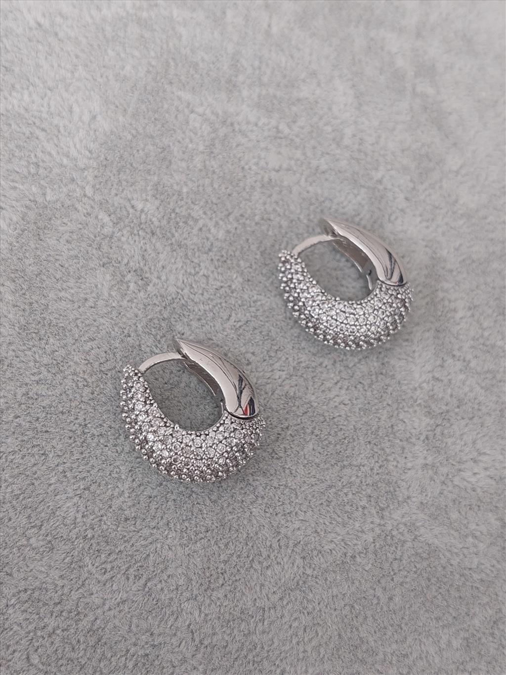 ÖZEL SERİ Zirkon Balon Silver Küpe+i