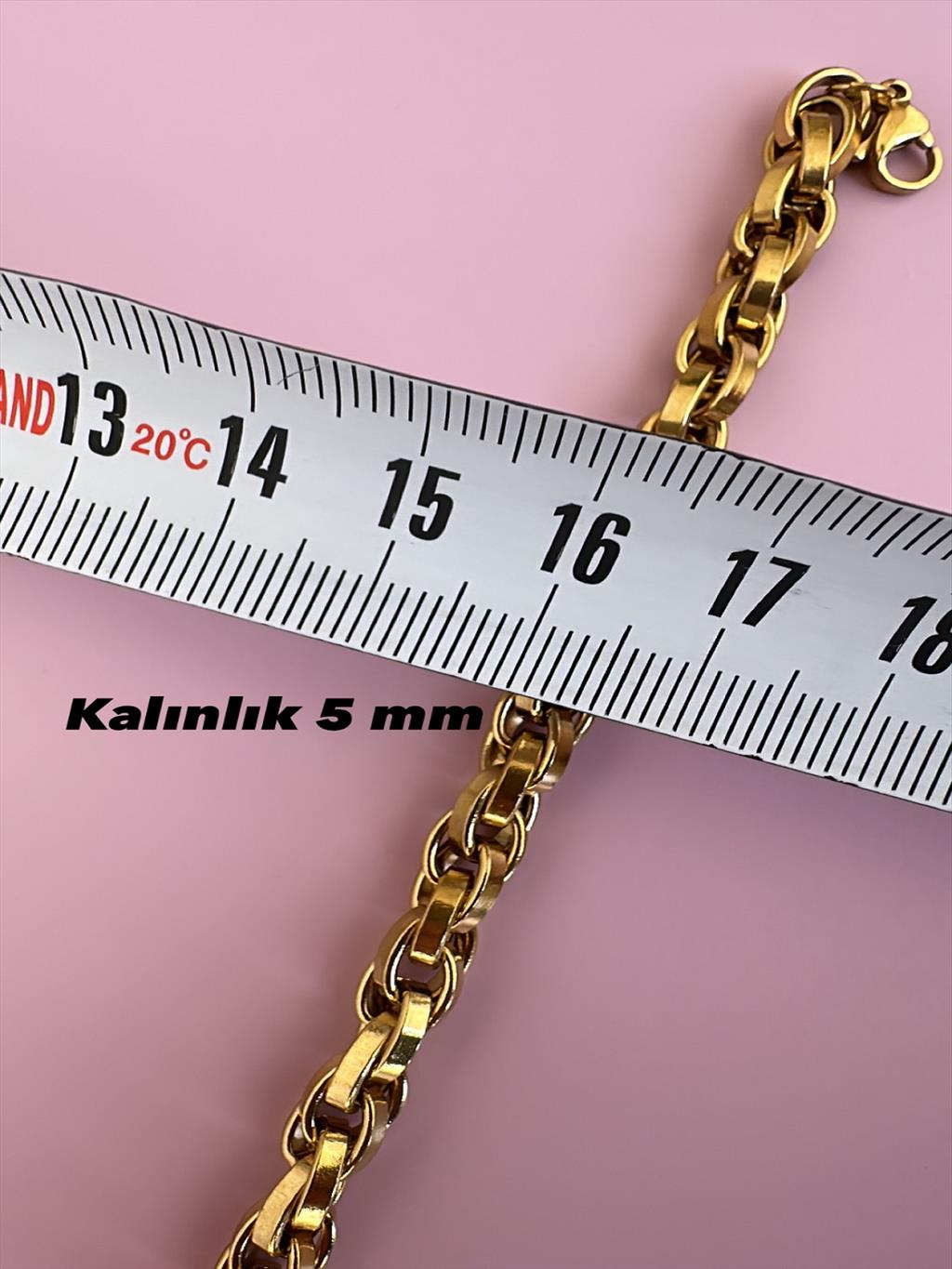 ÇELİK Mini İçiçe Sarmal Gold Bileklik (17-22 cm)+i