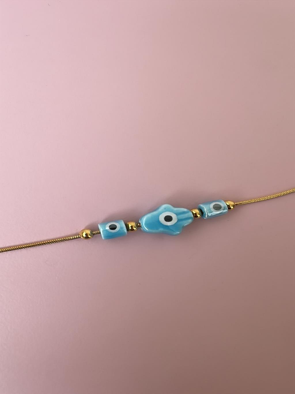 ÇELİK Nazar Boncuk Fatma Ana Eli Halhal (20-24 cm)