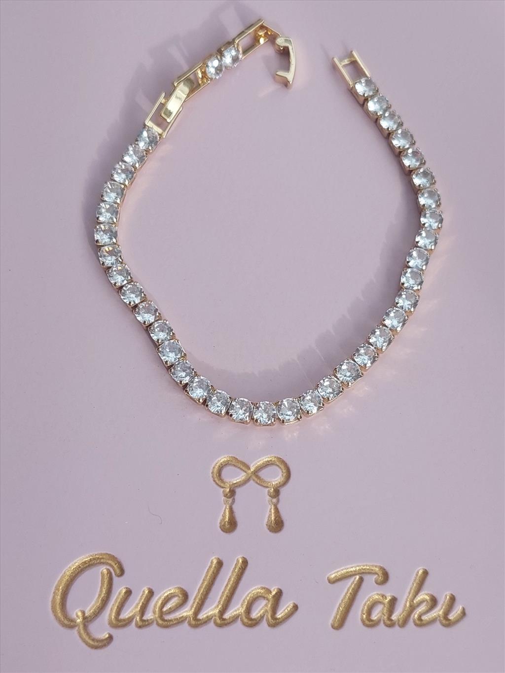 ÇELİK Su Yolu Gold Bileklik (Kalınlık: 3 mm/Uzunluk: 16-18 cm)