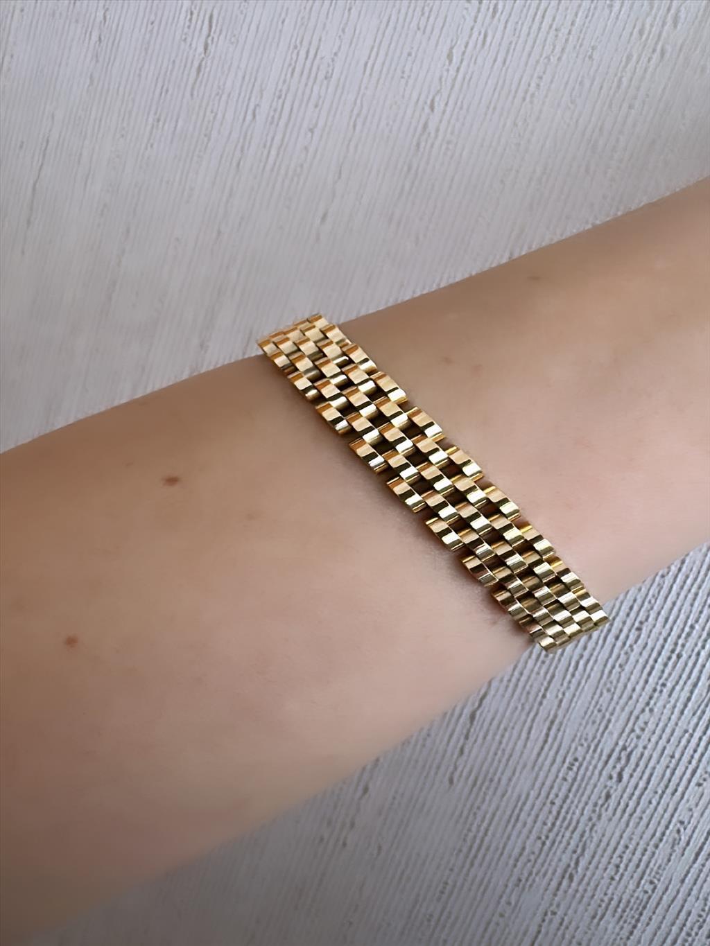 ÇELİK R Marka Model Gold Bileklik (19-20 cm)+i