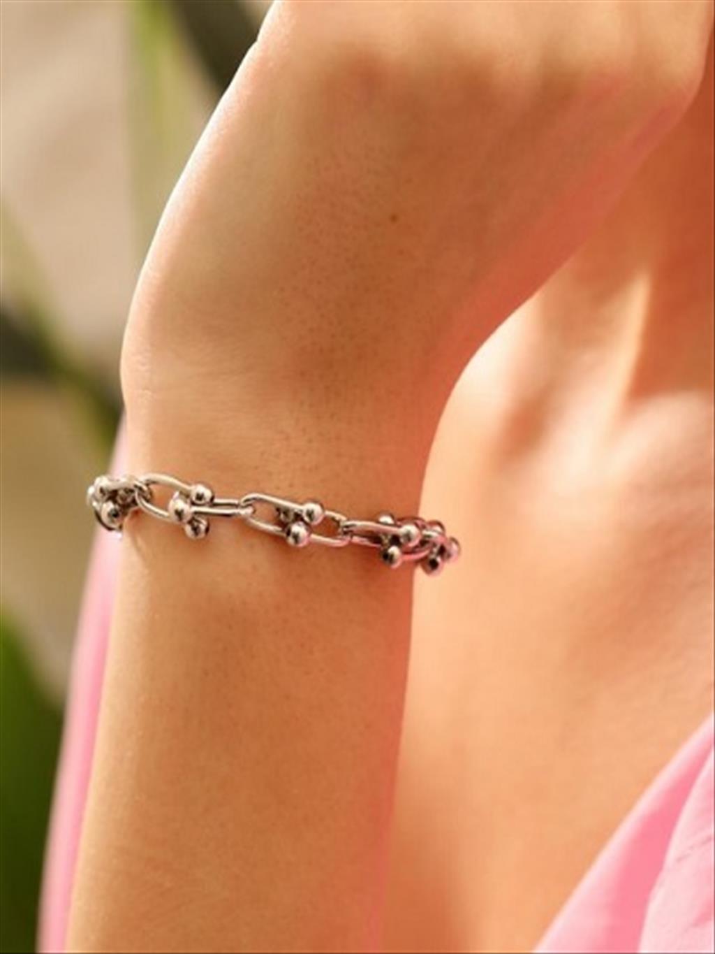 ÇELİK Tif Marka Geçmeli Silver Bileklik(17-22 cm)+i