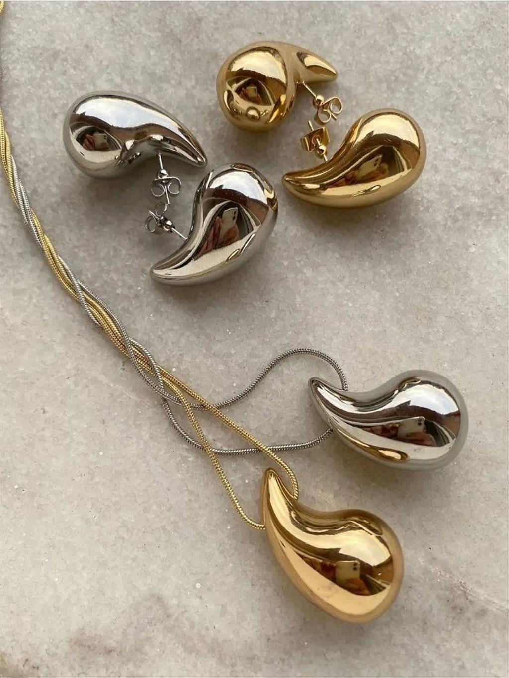ÇELİK Bottega Damla Gold Kolye 40-45 cm