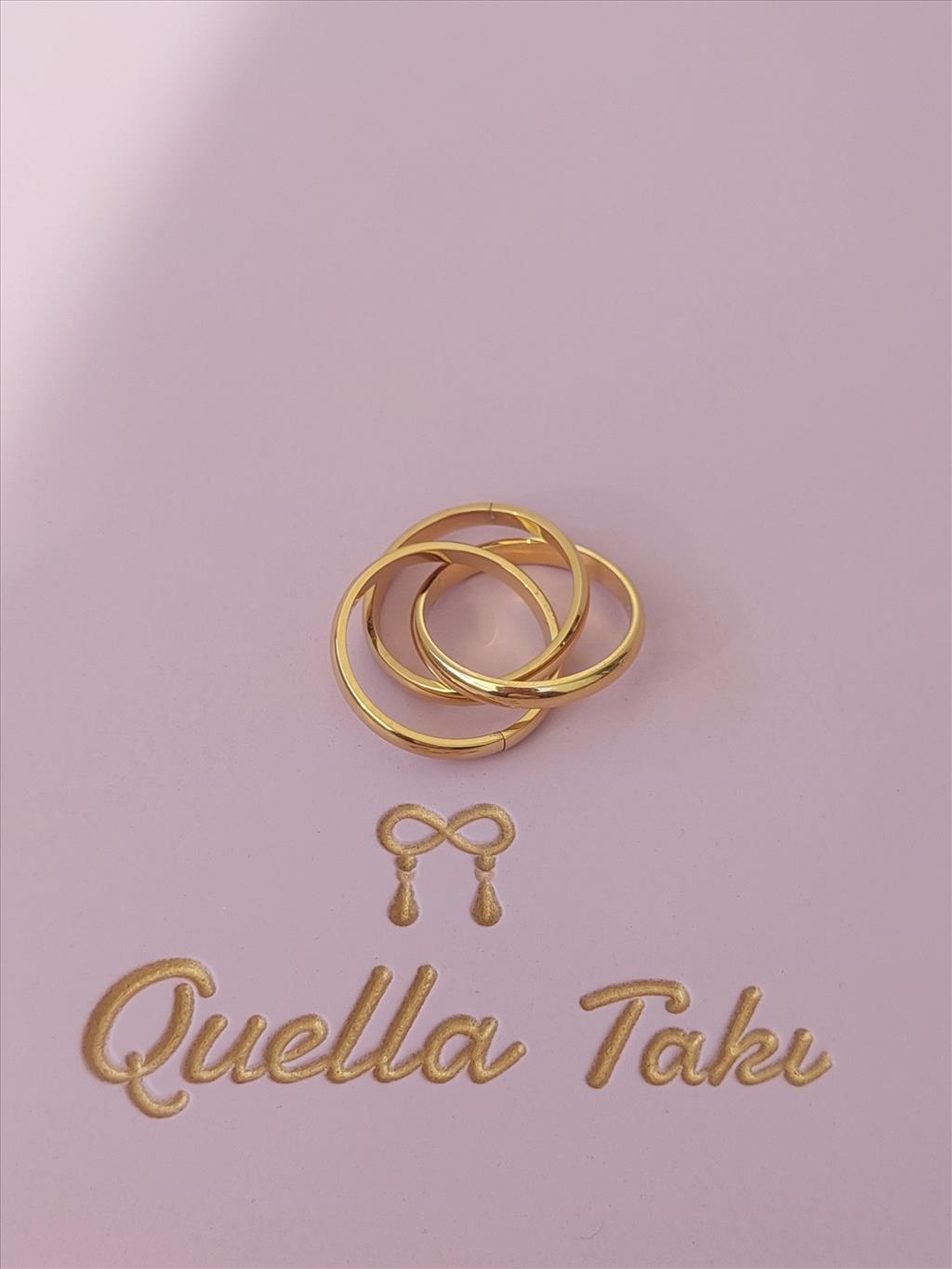 ÇELİK 3'lü Birleşik Gold Yüzük+i