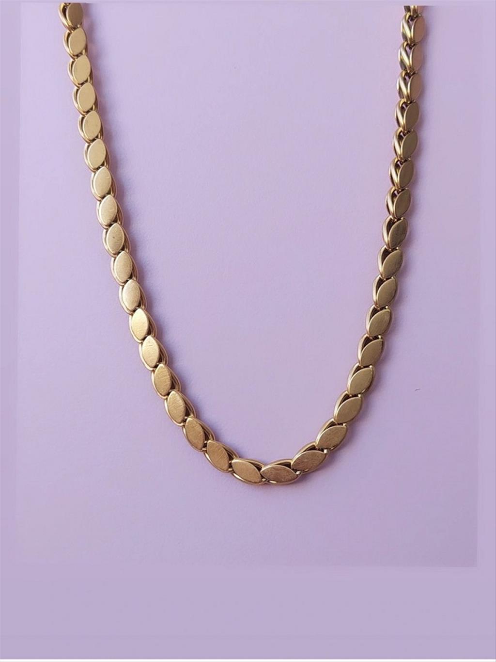 ÇELİK Arpa Gold Kolye (Uzunluk: 45 cm-Kalınlık: 3 mm)+i