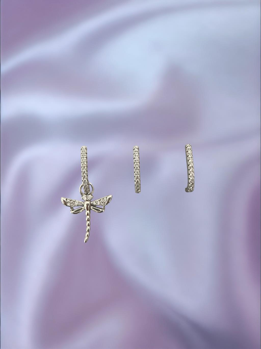 XUPİNG ZİRKON Yusufcuk Silver (Gümüş) 3'lü Set Küpe+i