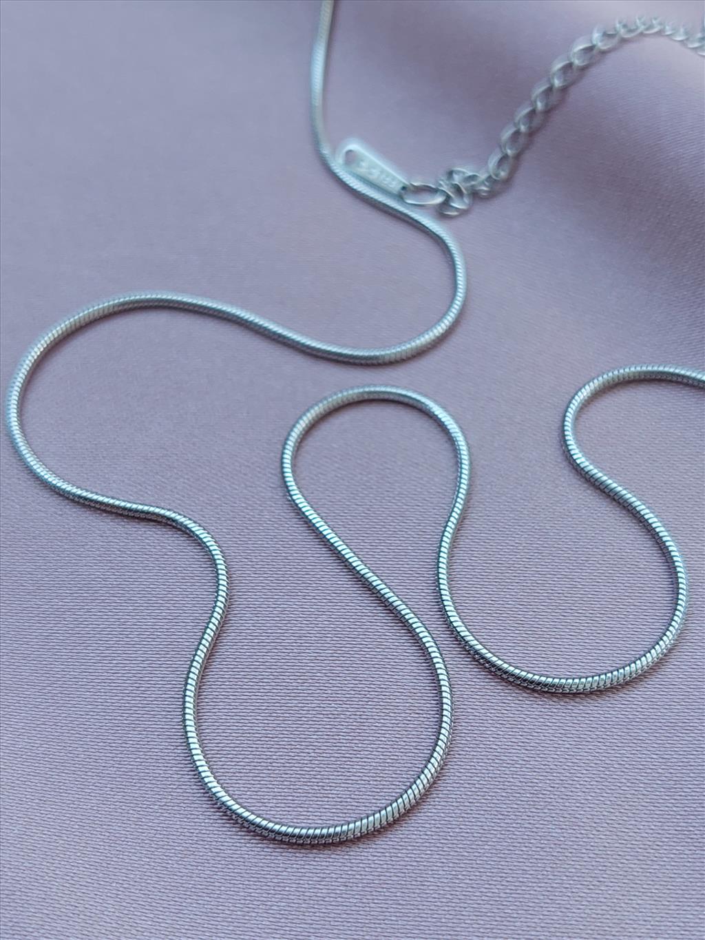 ÇELİK İnce Silindir 60-65 cm Silver Kolye