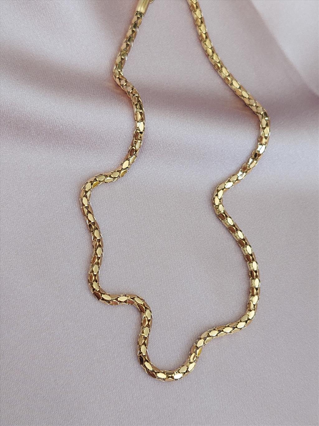ÇELİK Pul Gold Kolye