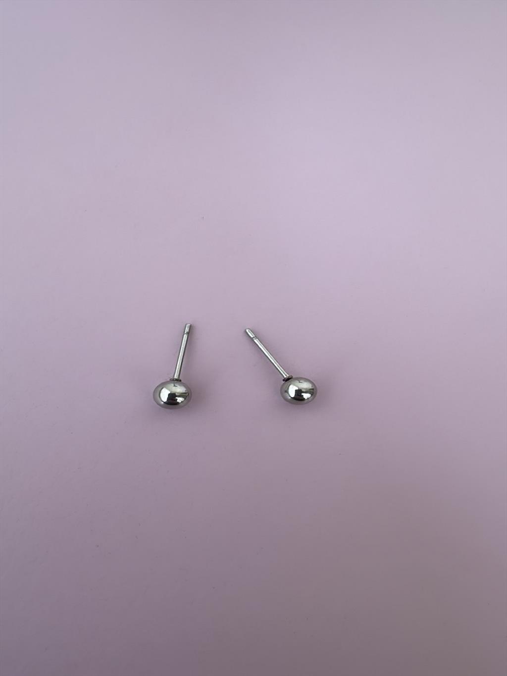ÇELİK Mini Top Silver Küpe+i