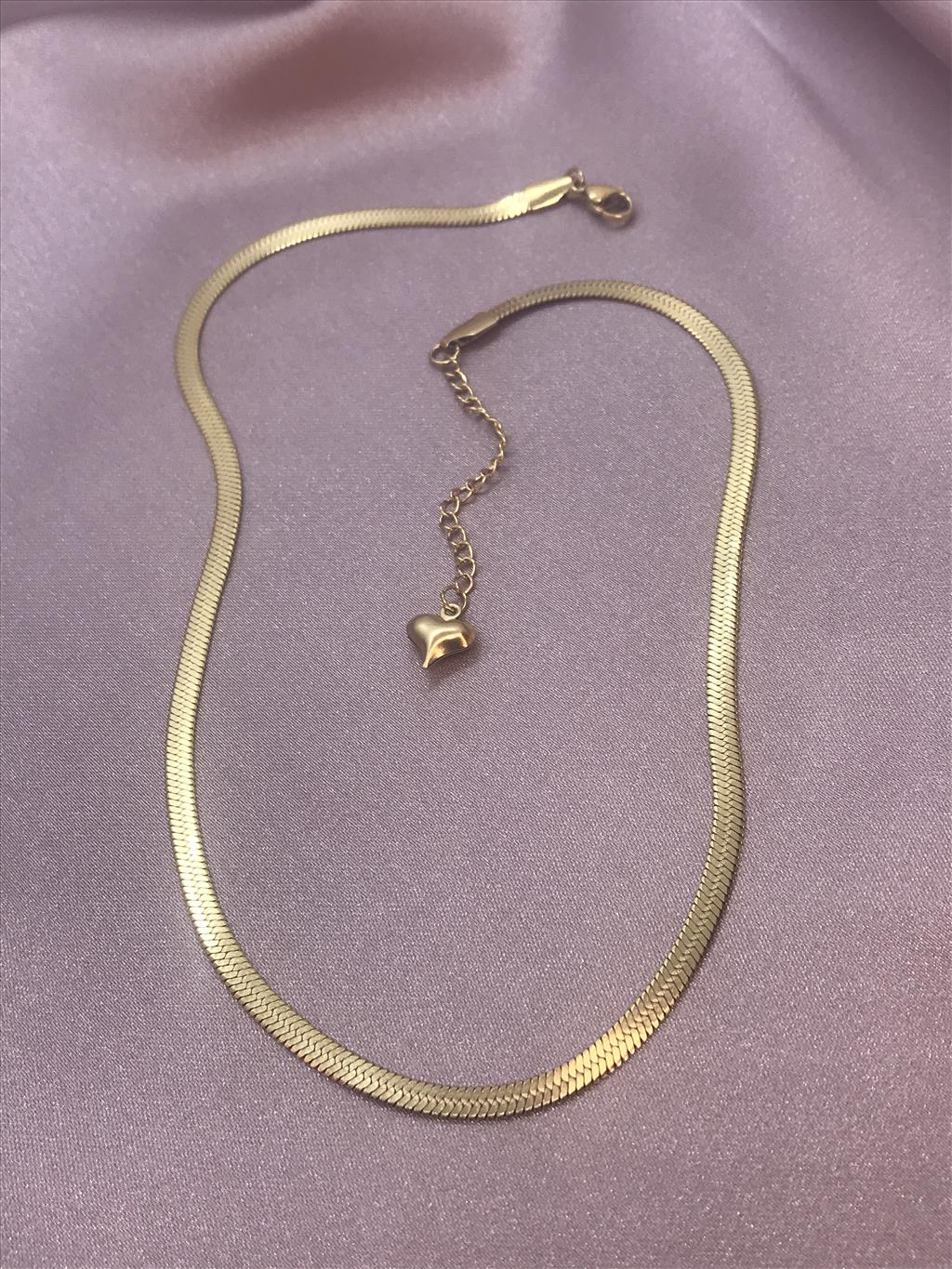 Çelik Kısa İtalyan GOLD Kolye (40-45 cm)
