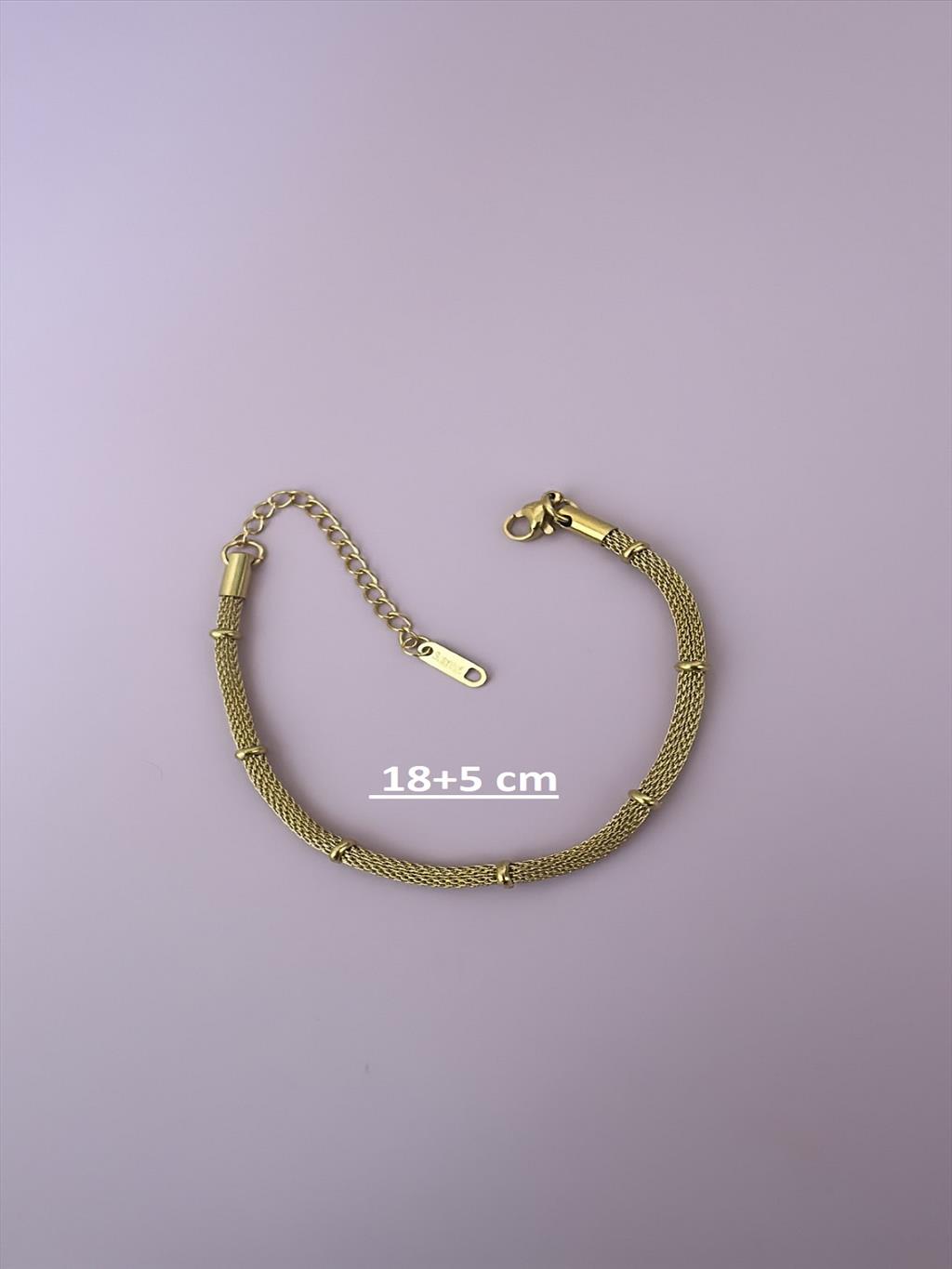 ÇELİK Hasır Topçuk Gold Bileklik+i