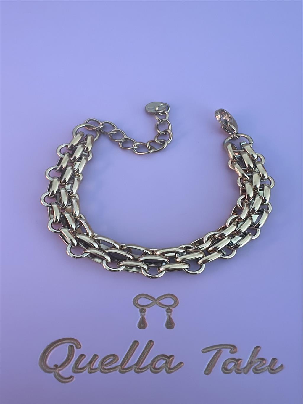 ÇELİK İnce Halka Geçmeli Gold Bileklik (18-23cm)