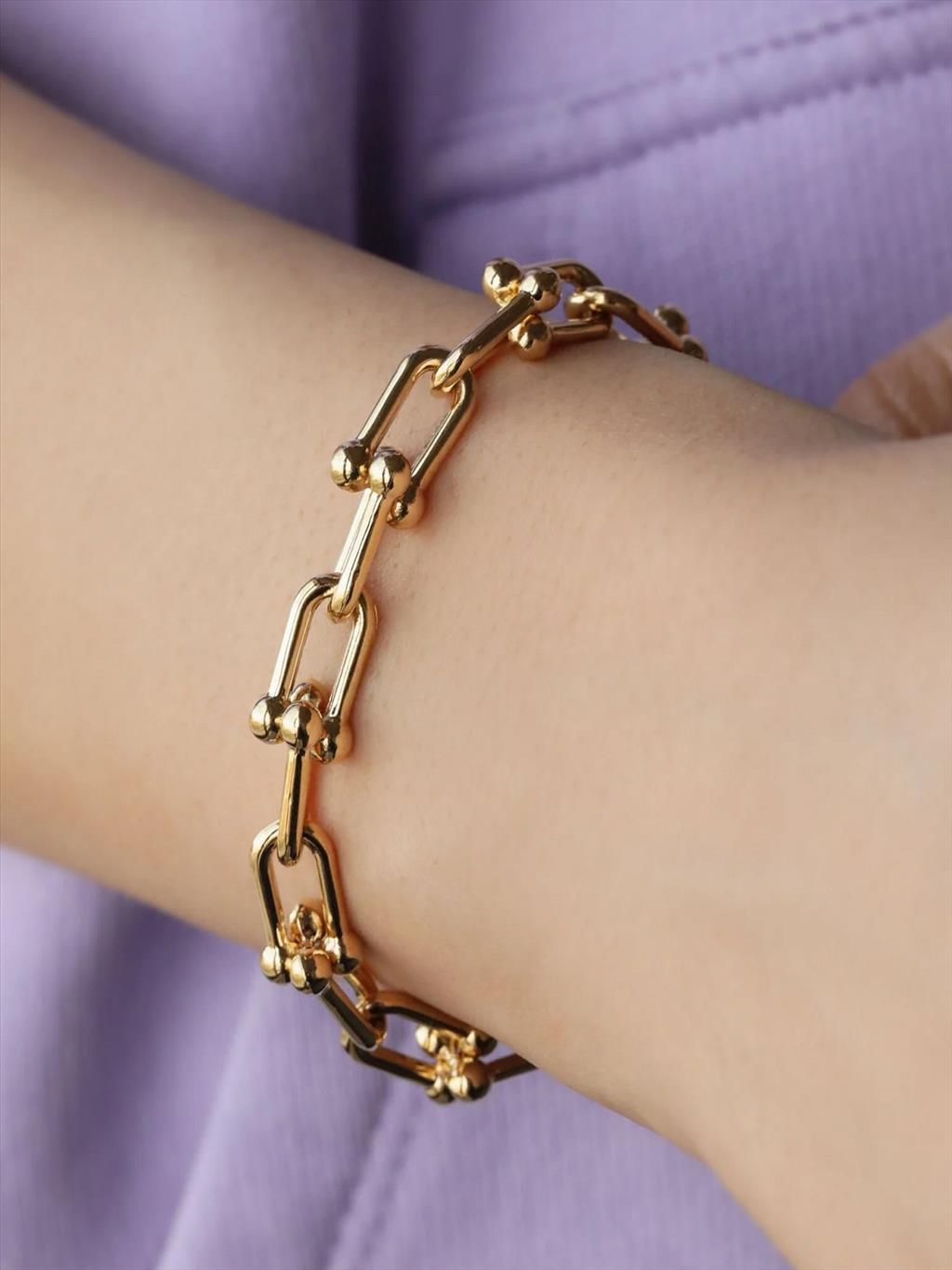 ÇELİK Tif Marka Geçmeli Gold Bileklik(17-22 cm)