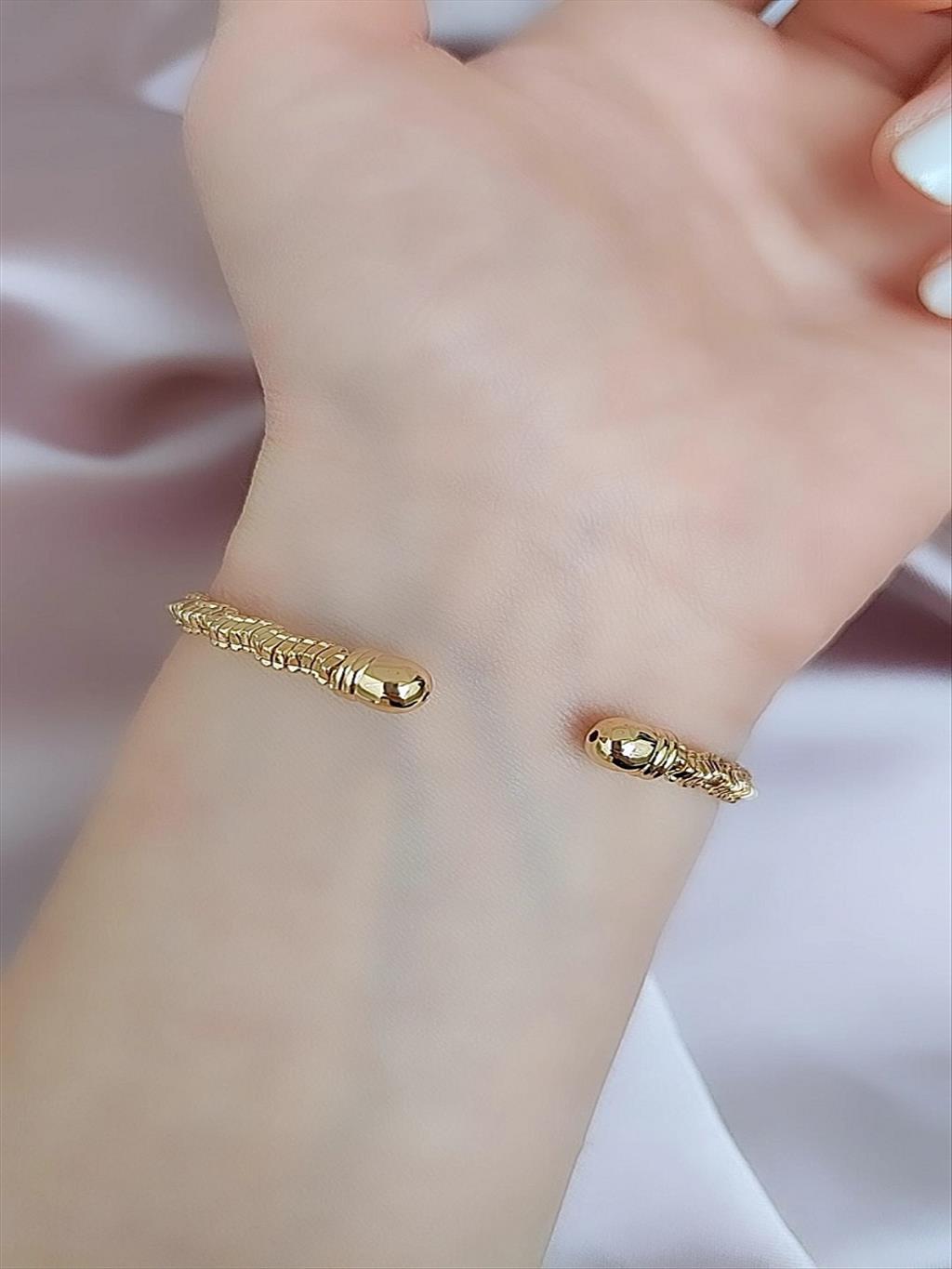 TASARIM ÖZEL SERİ Gold Zigzag Bileklik+i