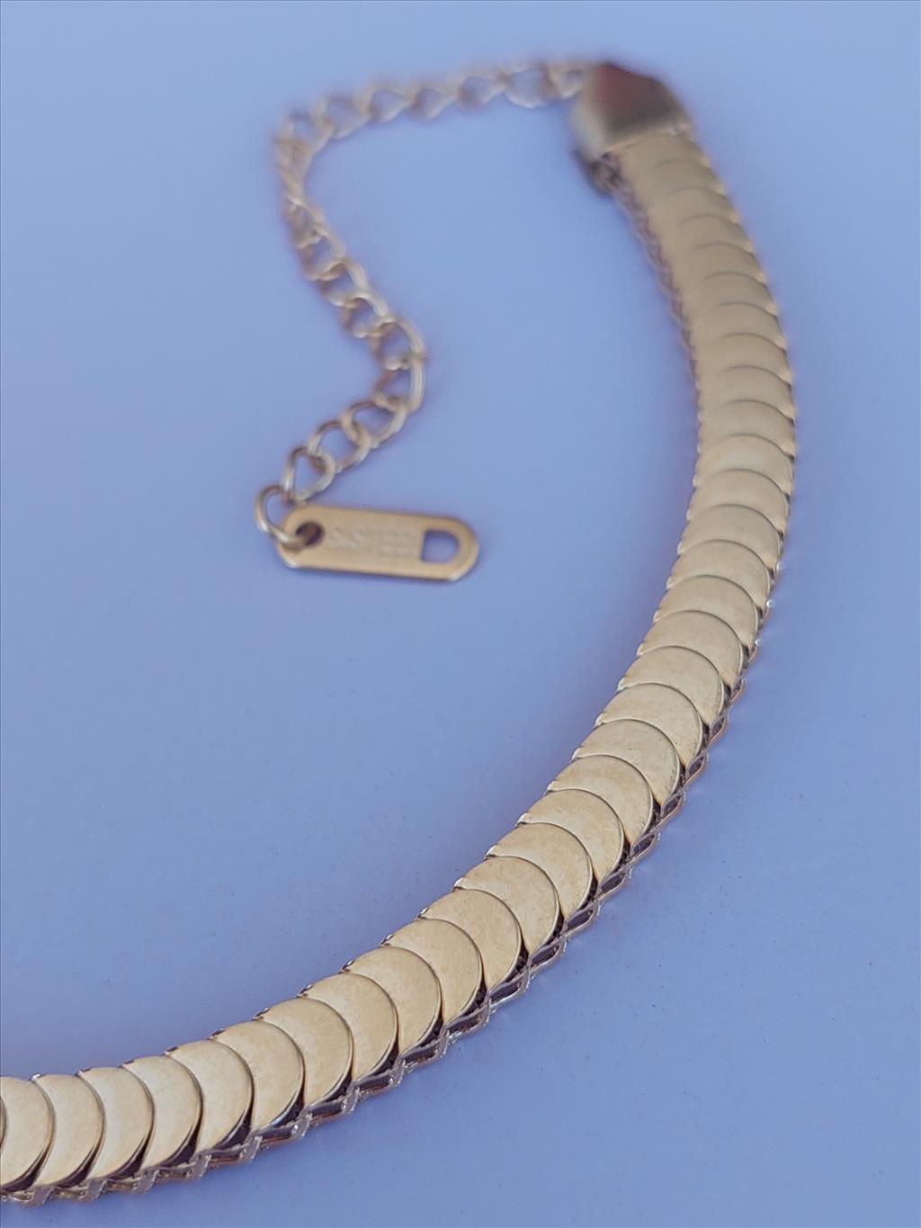 ÇELİK Çift Yönlü GOLD Bileklik (18+5 cm)