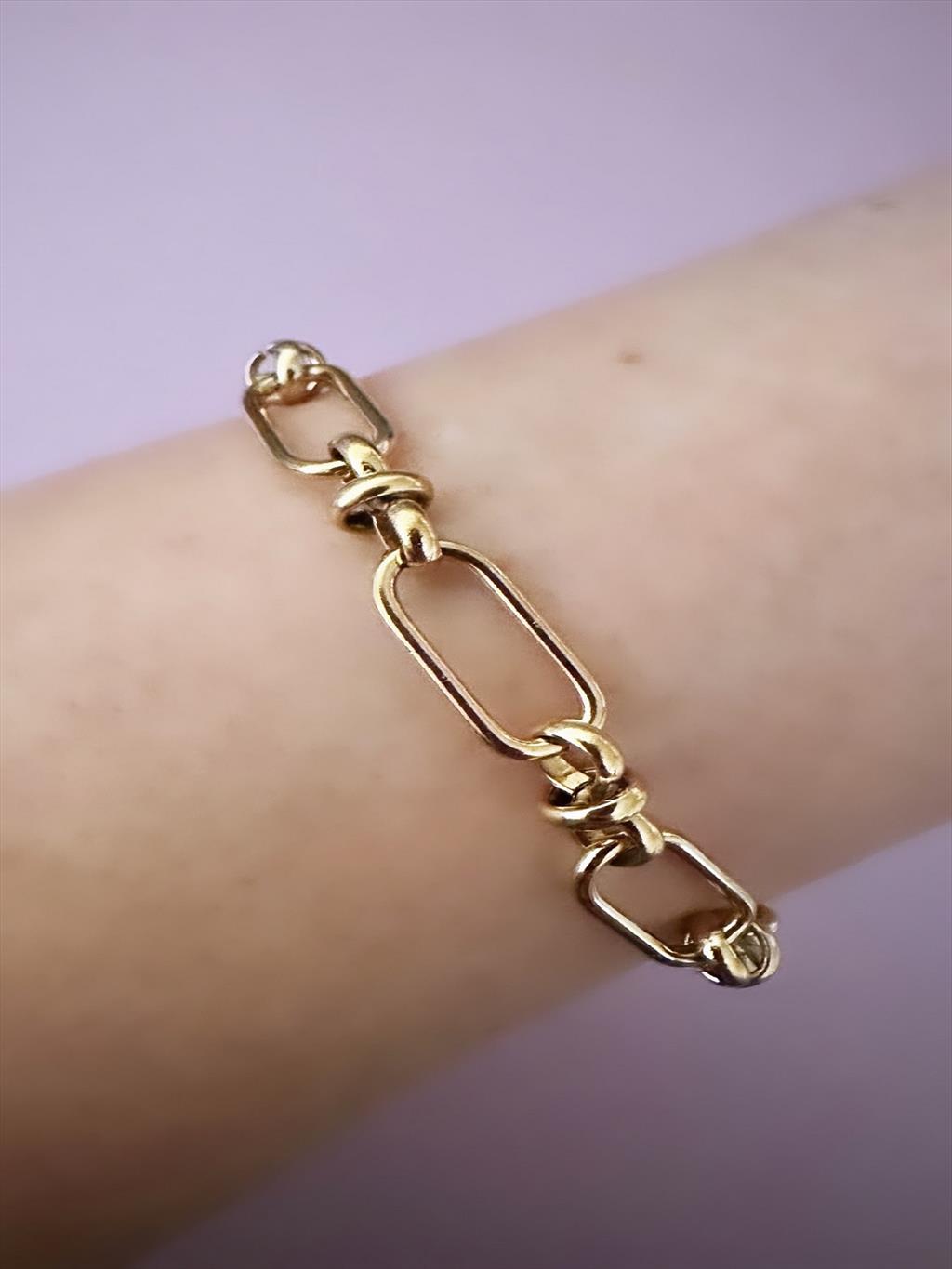 ÇELİK Çengel Model Gold Bileklik(18-23 cm)+i