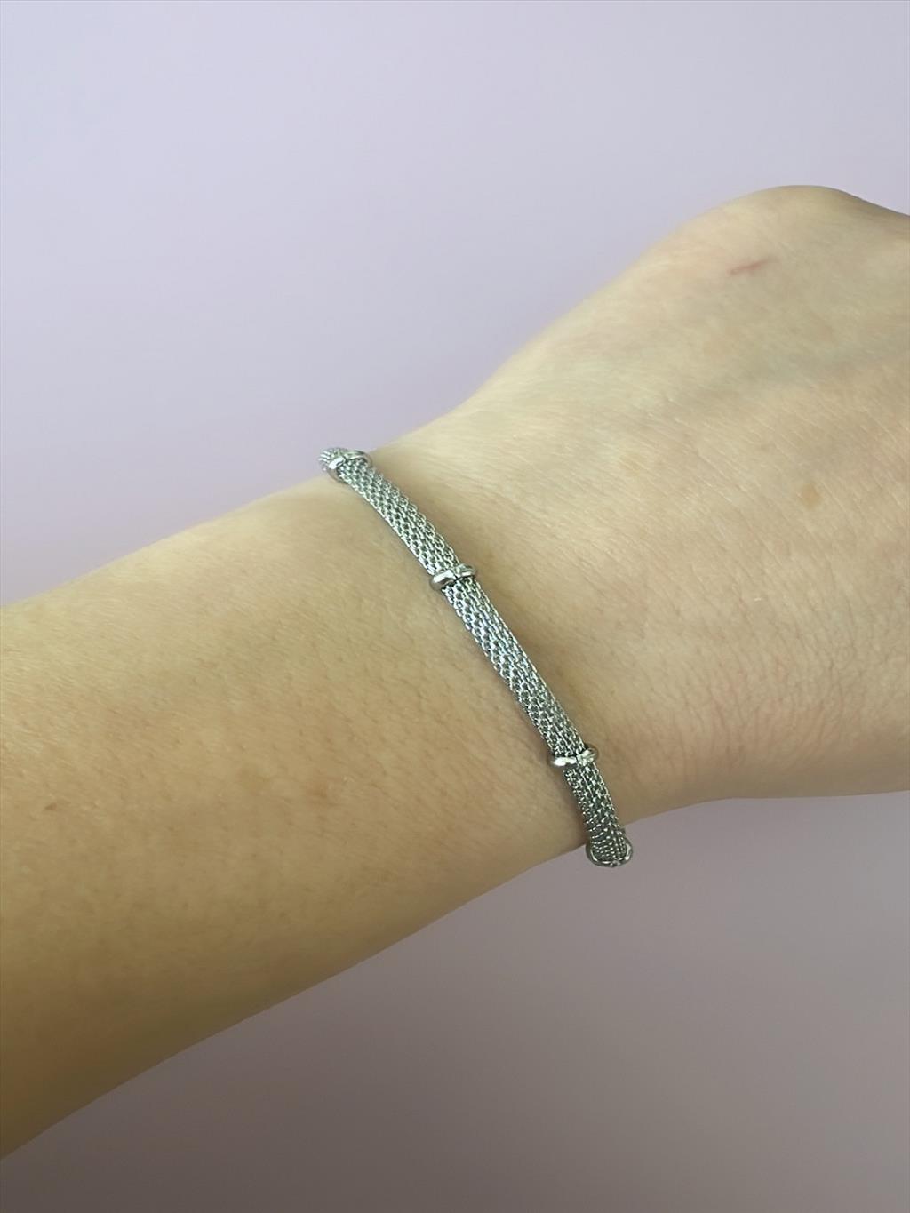 ÇELİK Hasır Topçuk Silver Bileklik+i